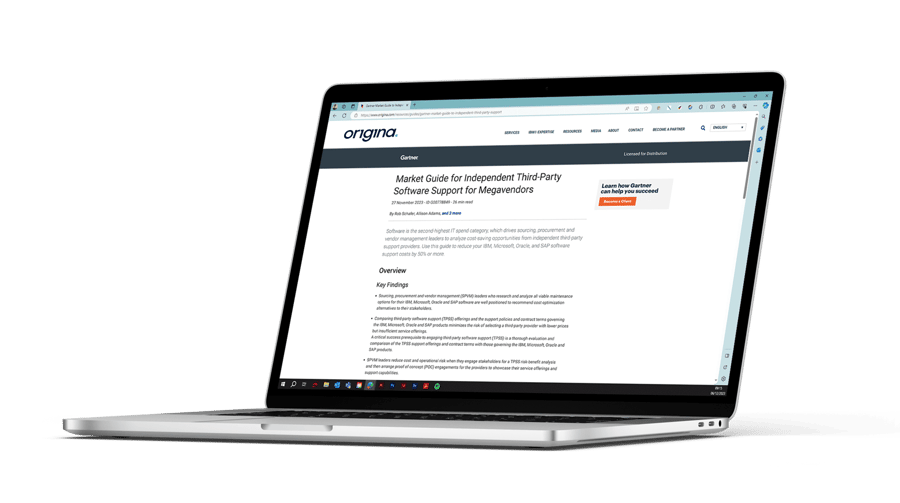 The Gartner® Report for Third-Party Software Support