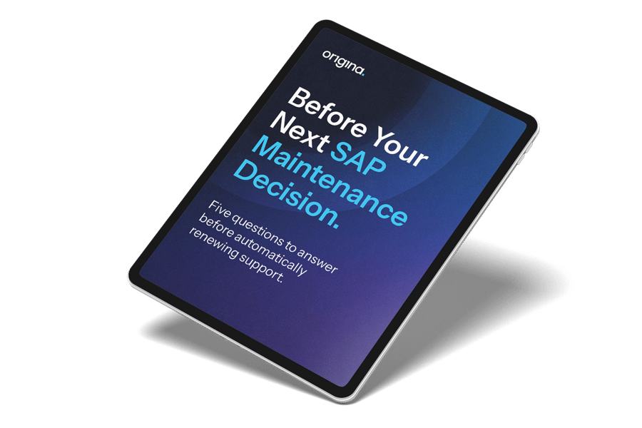 Checklist - Before Your Next SAP Maintenance Decision.